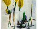 Tulips for Jrgen, 2022, Mischtechnik auf Papier, 40 x 30 cm