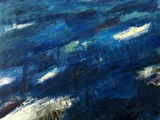 Deep Blue Water, 2023, Acryl auf Leinwand, 200 x 150 cm